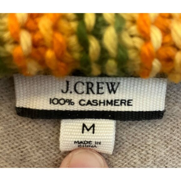 J.Crew Womens Cashmere Patch-Pocket Cardigan Sweater Size Medium Beige FA EXC - Picture 6 of 10